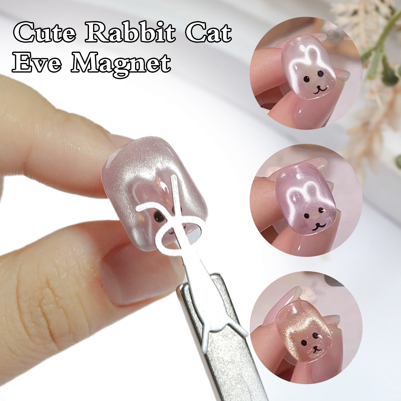 Nail Gel Polish Set - 1/4 stuks Konijn Beer Hartvormige Kattenoog