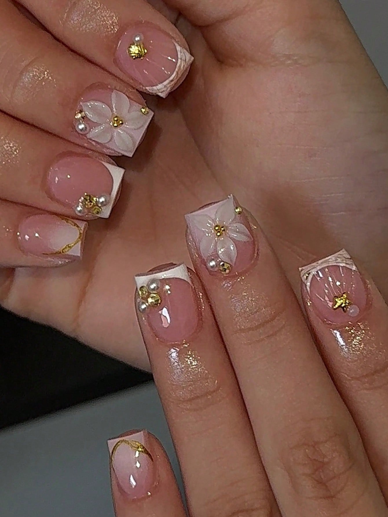 Nail Art Halal - 24 stuks korte vierkante witte Franse