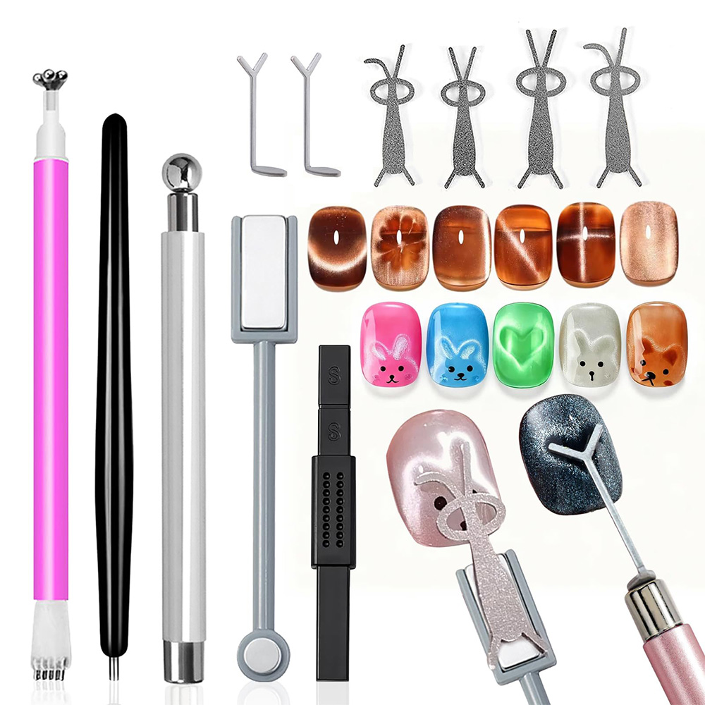 Nail Gel Polish Set - 11-delige Cat Eye nagelkunst magneetset met