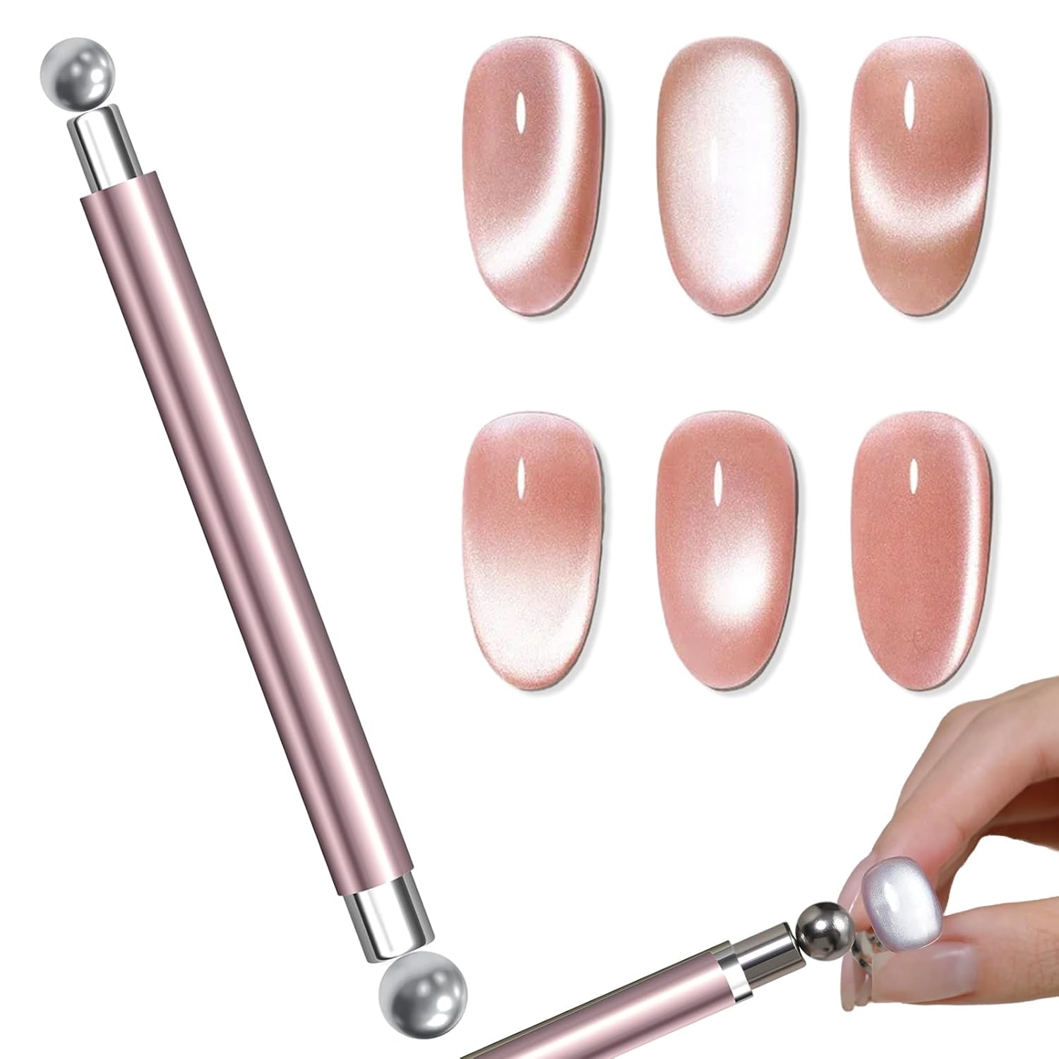 Nail Gel Polish Set - Cat Eye magnetische bal met spijker