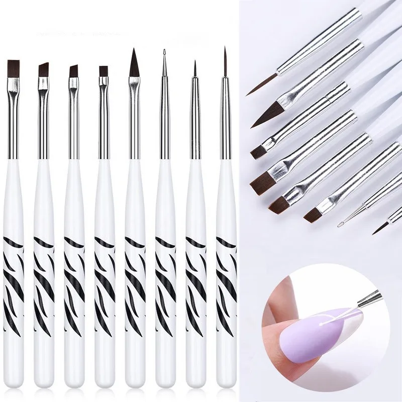 Nail Gel Polish Set - Nail Art Brush Ombre-borstels UV Gel