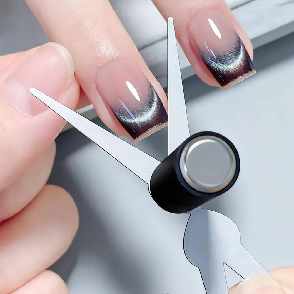 Nail Gel Polish Set - 1/2 Stuks Dubbelzijdige Franse Nagelkunst Magneet