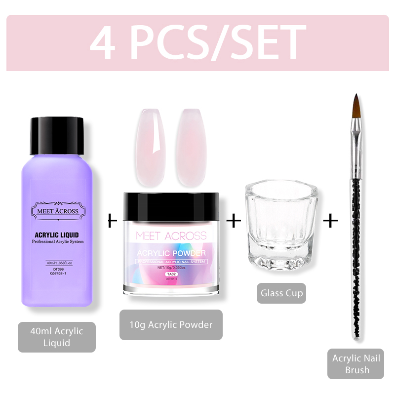 Acrylic Powder Clear - MEET ACROSS Acryl Poeder Kristal Bloem