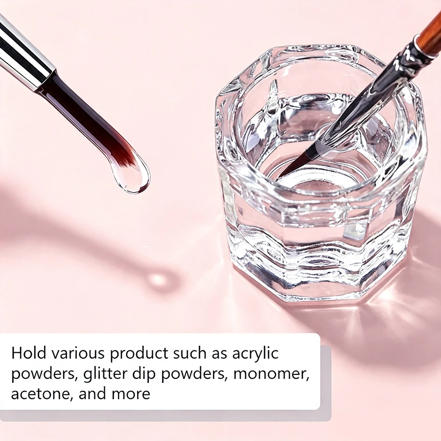 Heldere kristallen glazen dapp - Acrylic Powder Clear recensie en prijs