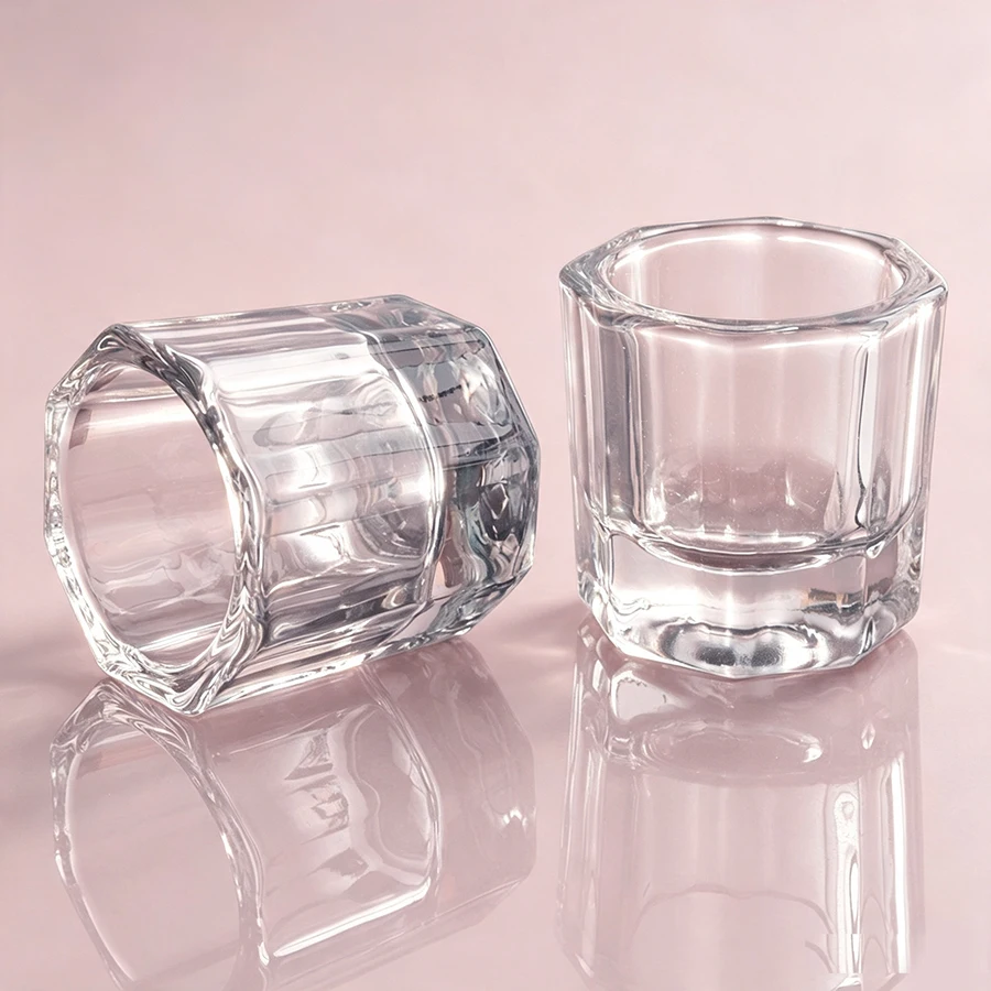 Heldere kristallen glazen dapp - Acrylic Powder Clear recensie en prijs
