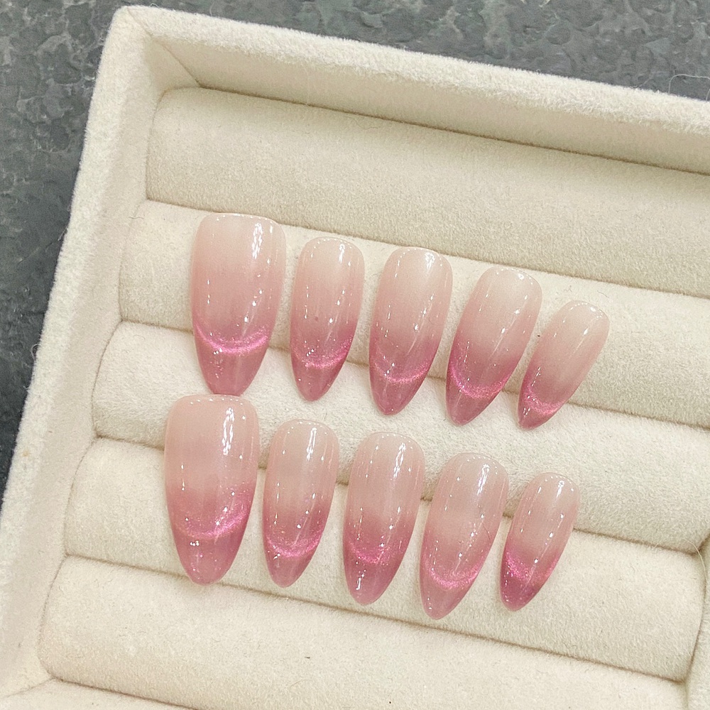 Handgemaakte Amandel Druk op N - Nail Art French recensie en prijs