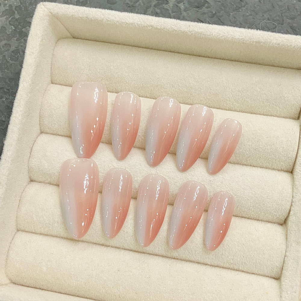 Handgemaakte Amandel Druk op N - Nail Art French recensie en prijs