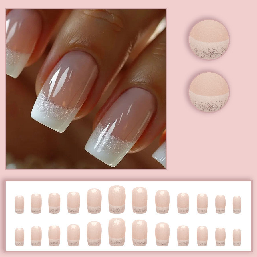 24 stuks/set Medium Vierkante  - Nail Art French recensie en prijs