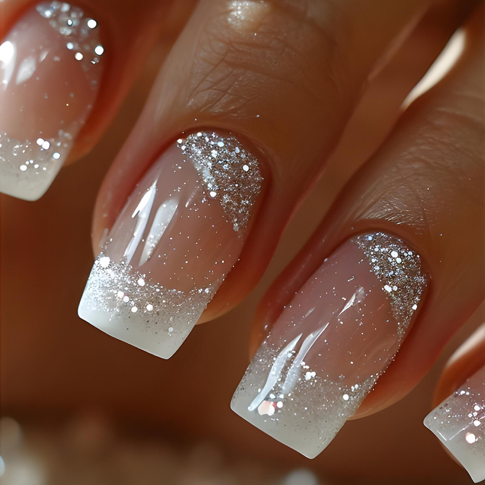 24 stuks/set Medium Vierkante  - Nail Art French recensie en prijs