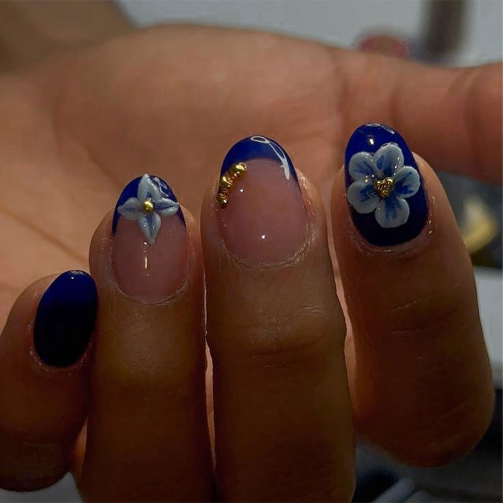 24 stuks korte ovale 3D gel na - Nail Art Halal recensie en prijs